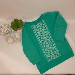 Carter’s Green Sweater With Vinyl Print